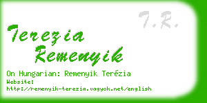 terezia remenyik business card