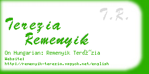 terezia remenyik business card